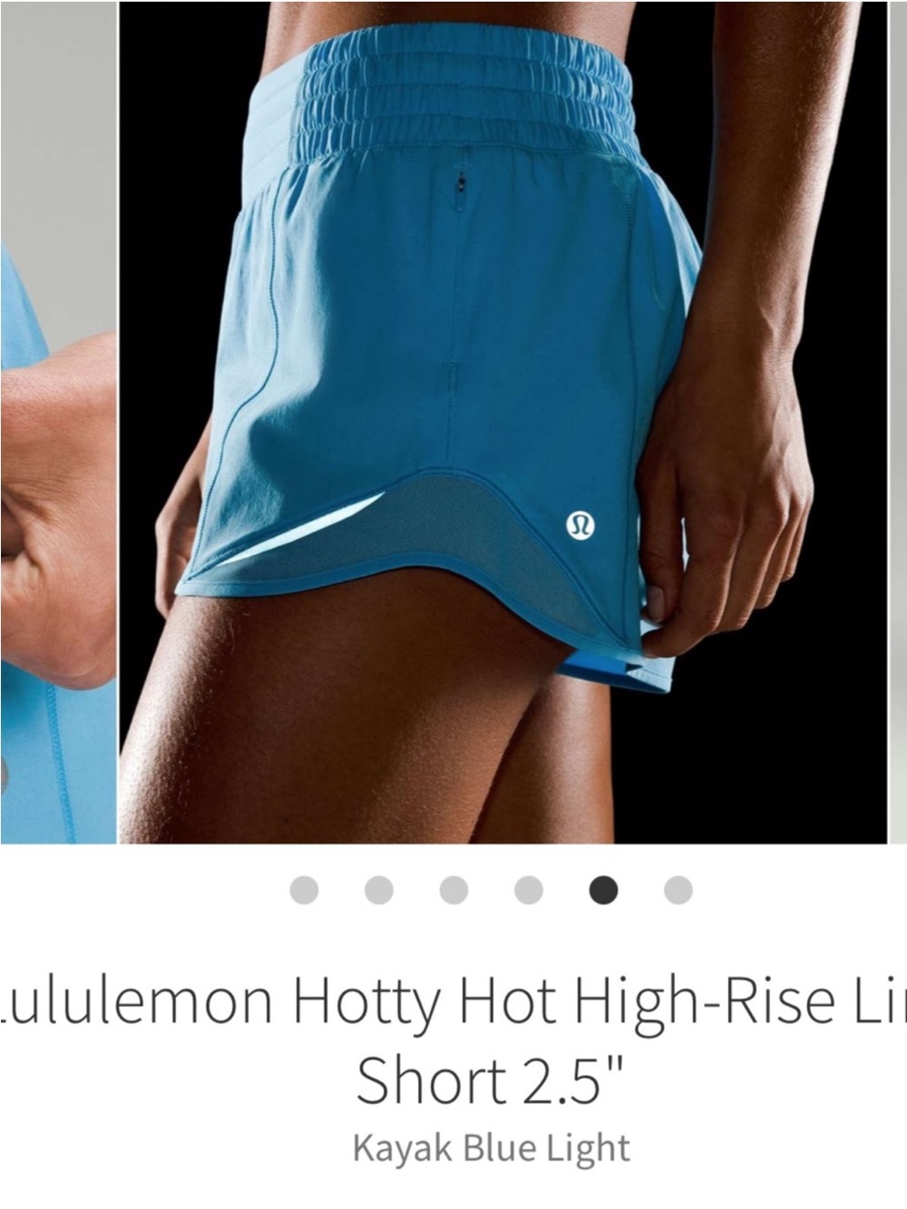 Lululemon Hotty Hot High Rise Shorts 2.5" Kayak Blue Sz 4
